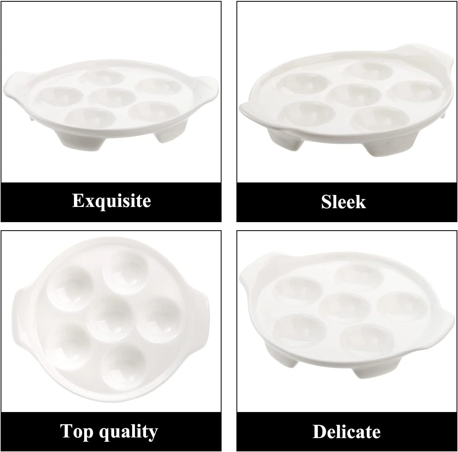 بسته 4 عددی بشقاب حلزون سرامیکی Okllen با 6 حفره و دسته، بشقاب حلزون دریایی 6.5 اینچی پایه دار، بشقاب پخت حلزون سفید برای خانه، آشپزخانه، رستوران بسته 4 عددی بشقاب حلزون سرامیکی Okllen با 6 حفره و دسته، بشقاب حلزون دریایی 6.5 اینچی پایه دار، بشقاب پخت حلزون سفید برای خانه، آشپزخانه، رستوران