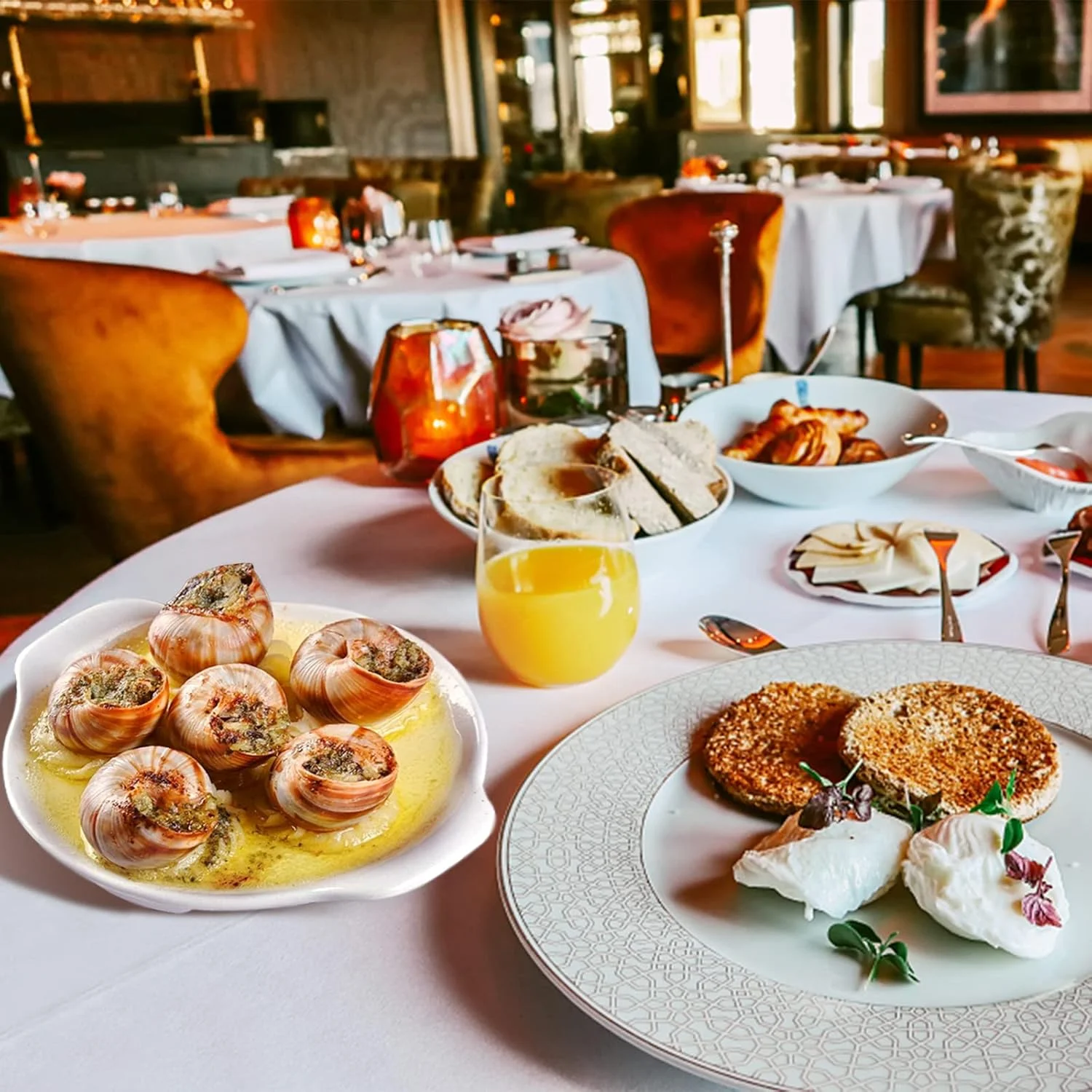 بسته 4 عددی بشقاب حلزون سرامیکی Okllen با 6 حفره و دسته، بشقاب حلزون دریایی 6.5 اینچی پایه دار، بشقاب پخت حلزون سفید برای خانه، آشپزخانه، رستوران بسته 4 عددی بشقاب حلزون سرامیکی Okllen با 6 حفره و دسته، بشقاب حلزون دریایی 6.5 اینچی پایه دار، بشقاب پخت حلزون سفید برای خانه، آشپزخانه، رستوران