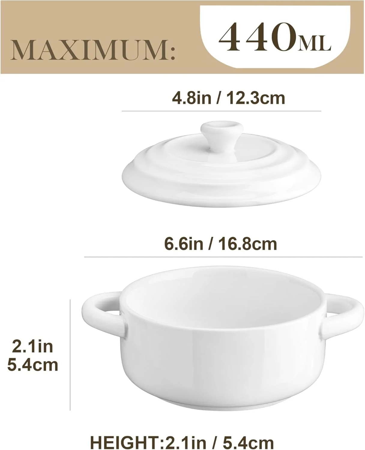 ست مینی کوکوت MALACASA - ظروف کوچک کاسرول 400 میلی لیتری با درب و دسته، ست فر مینیاتوری سرامیکی 4 عددی، رمکین های کوچک پخت برای لازانیا، سوفله، فر، مایکروویو و ماشین ظرفشویی، سری ست مینی کوکوت MALACASA - ظروف کوچک کاسرول 400 میلی لیتری با درب و دسته، ست فر مینیاتوری سرامیکی 4 عددی، رمکین های کوچک پخت برای لازانیا، سوفله، فر، مایکروویو و ماشین ظرفشویی، سری