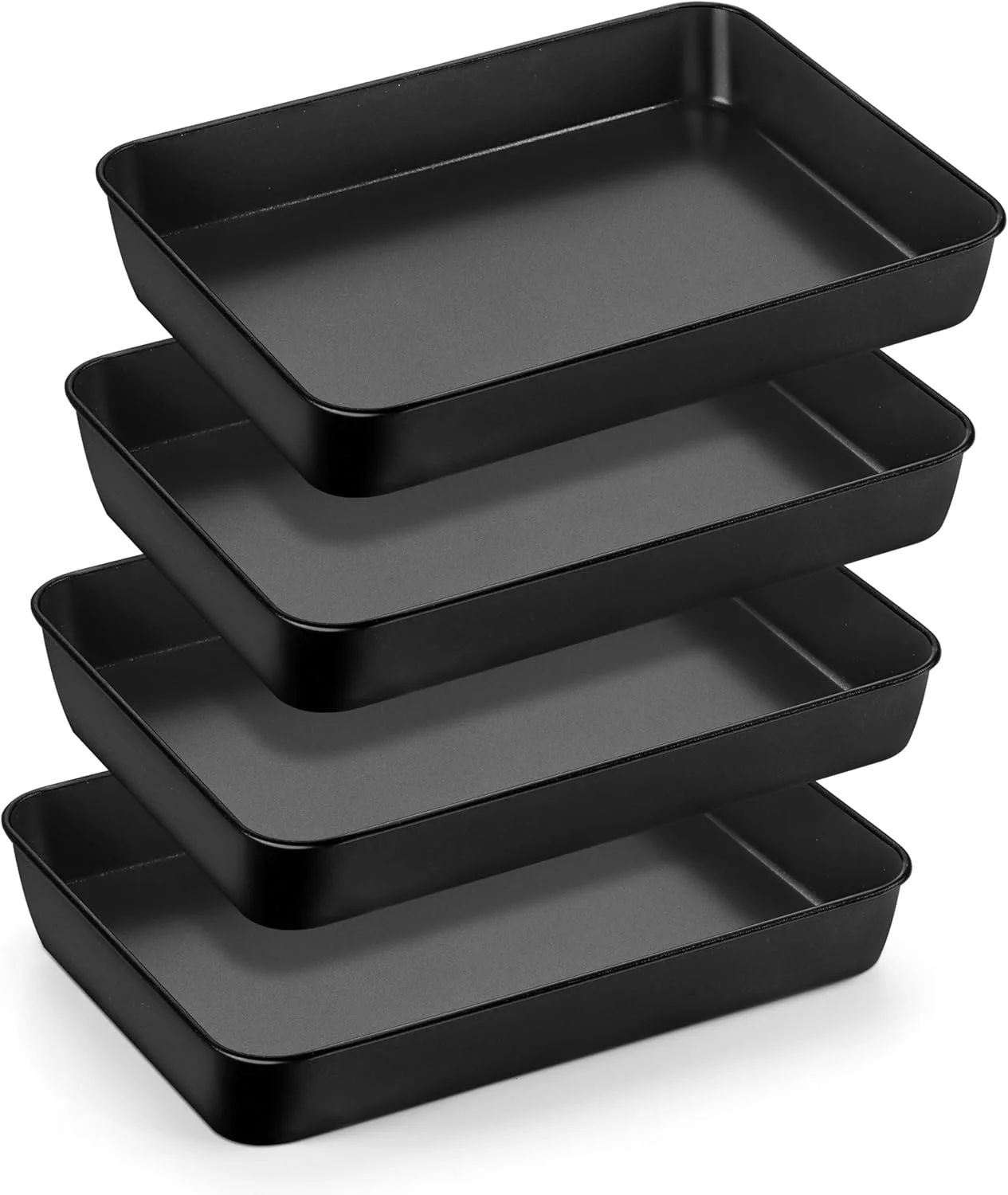 ست 4 تایی قالب پخت مستطیلی LIANYU با ابعاد 31.3 × 24.7 × 5 سانتیمتر، نچسب، مناسب برای کیک، لازانیا، براونی، سوفله، ظروف پخت و پز برای پخت، برشته کردن در فر و توستر، هسته فولاد ضد زنگ و جدا شدن آسان، سالم و غیر سمی ست 4 تایی قالب پخت مستطیلی LIANYU با ابعاد 31.3 × 24.7 × 5 سانتیمتر، نچسب، مناسب برای کیک، لازانیا، براونی، سوفله، ظروف پخت و پز برای پخت، برشته کردن در فر و توستر، هسته فولاد ضد زنگ و جدا شدن آسان، سالم و غیر سمی