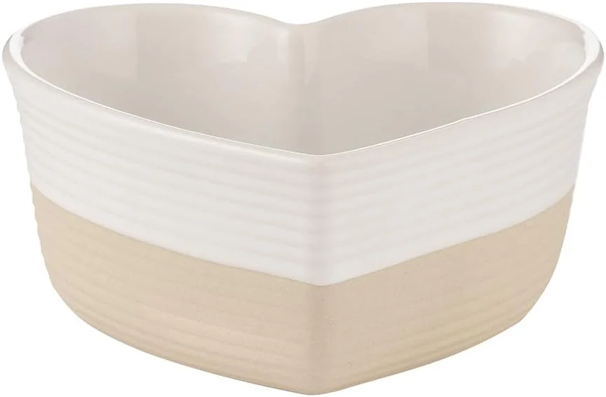 ظرف پخت قلبی شکل میسن کش از جنس سنگ چینی با طرح برجسته قلب، 375 میلی لیتر، بادوام و شیک برای پخت، پز و سرو ظرف پخت قلبی شکل میسن کش از جنس سنگ چینی با طرح برجسته قلب، 375 میلی لیتر، بادوام و شیک برای پخت، پز و سرو