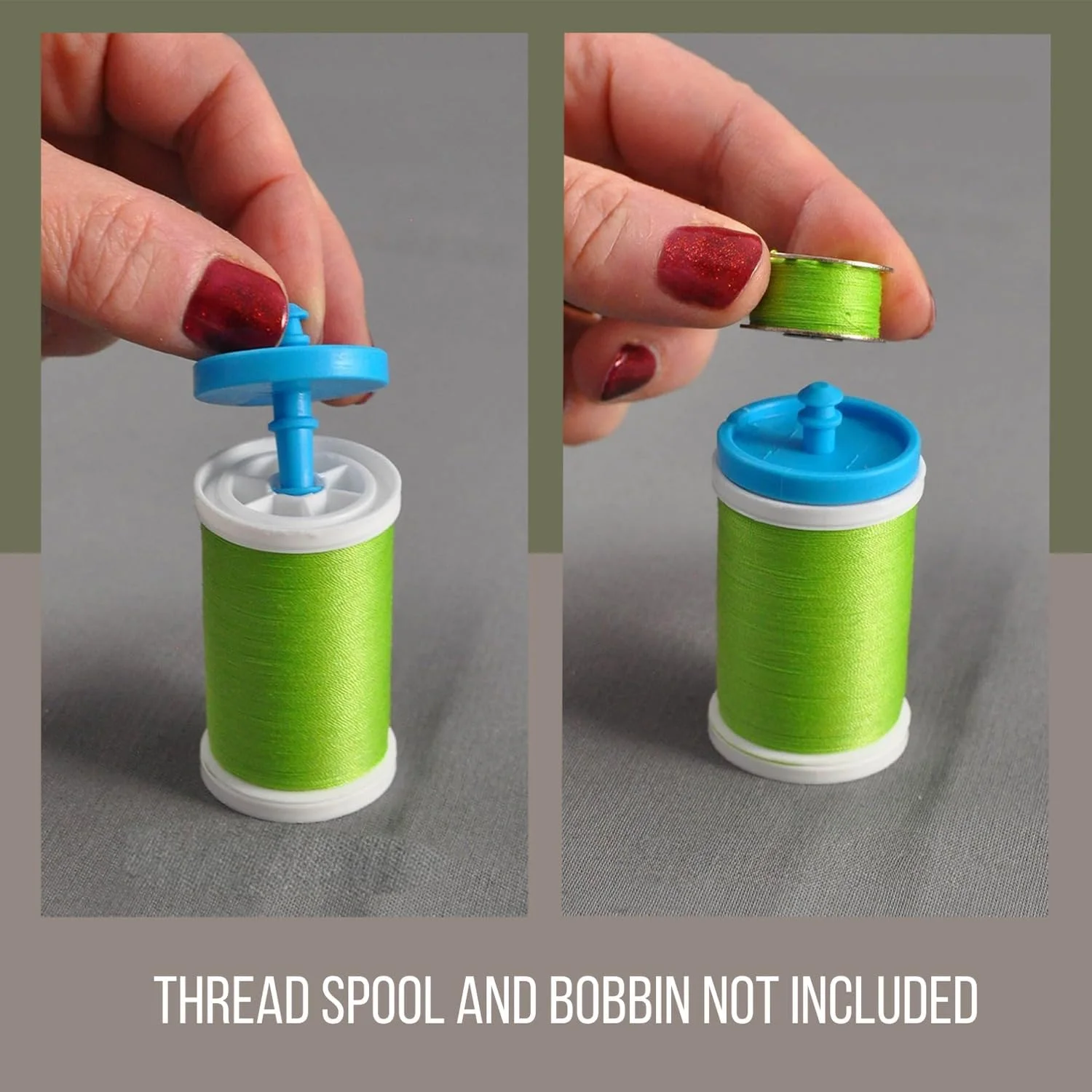 GARIZZE Taylor Seville Originals Bobbin Topper-Fits All Popular Sizes of Spools-Thread Lock Feature Helps Keep Thread Organized and Neat GARIZZE Taylor Seville Originals Bobbin Topper-Fits All Popular Sizes of Spools-Thread Lock Feature Helps Keep Thread Organized and Neat
