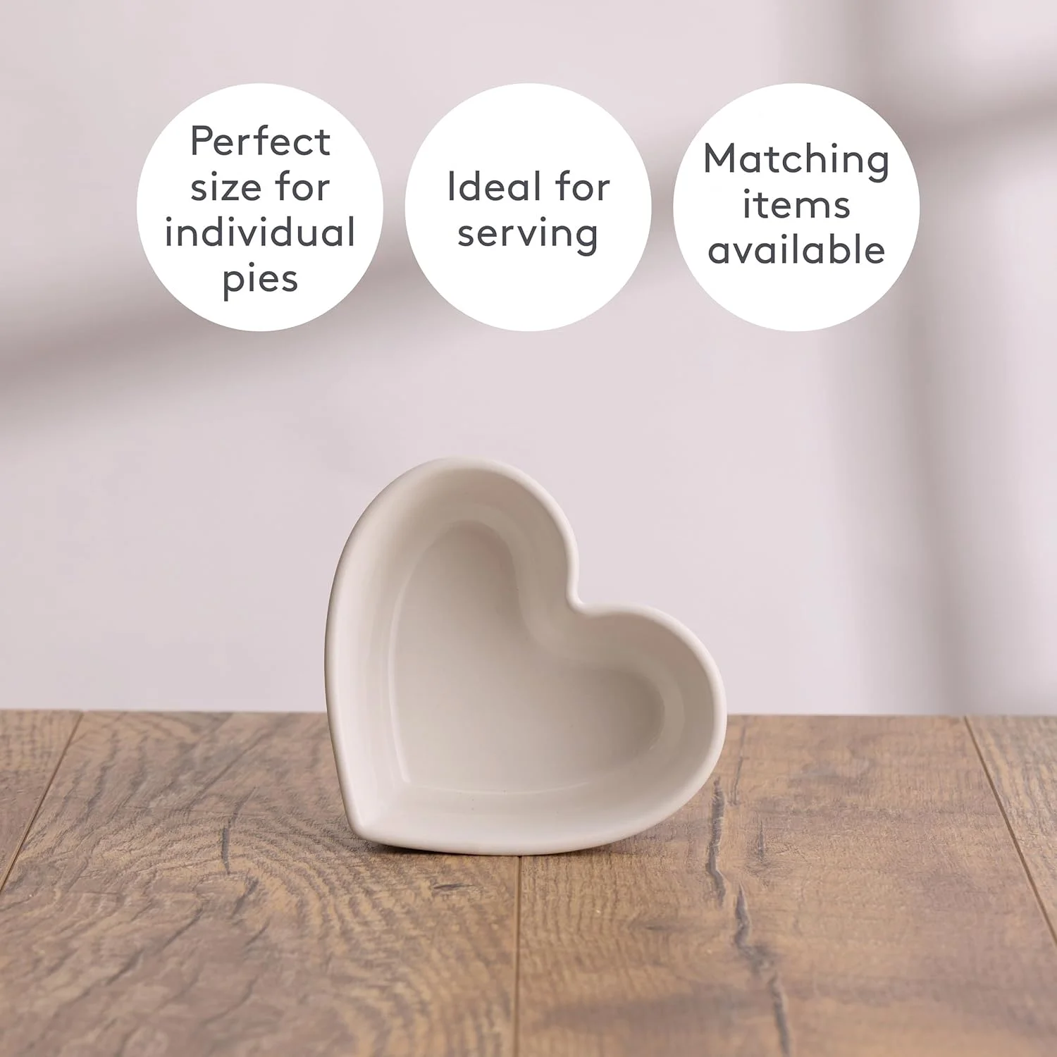 ظرف پخت قلبی شکل میسن کش از جنس سنگ چینی با طرح برجسته قلب، 375 میلی لیتر، بادوام و شیک برای پخت، پز و سرو