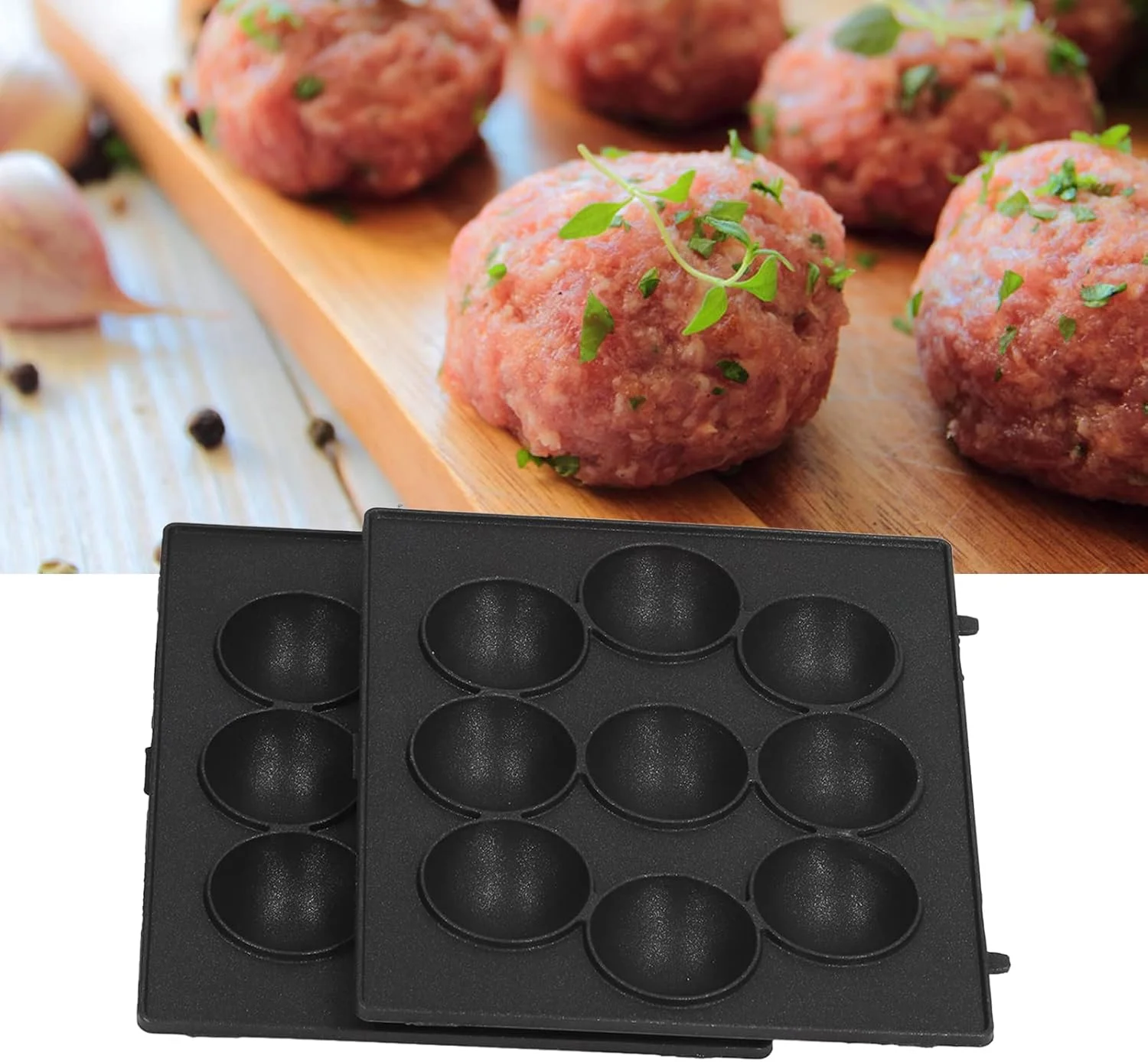 تابه پخت کوفته قلقلی نچسب استیل ضد زنگ بی ضرر 9 حفره آشپزخانه تابه پخت کوفته قلقلی نچسب استیل ضد زنگ بی ضرر 9 حفره آشپزخانه