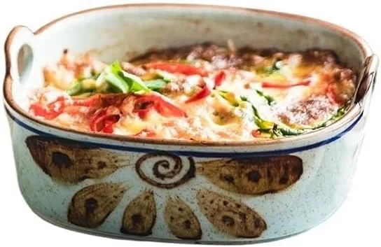 ظرف پخت و پز آشپزخانه، ظرف سالاد میوه سرخ شده خانگی، سینی برنج پخته شده در فر، ظروف غذاخوری سرامیکی، ظرف پخت دو گوش، ظرفیت 590 میلی لیتر ظرف پخت و پز آشپزخانه، ظرف سالاد میوه سرخ شده خانگی، سینی برنج پخته شده در فر، ظروف غذاخوری سرامیکی، ظرف پخت دو گوش، ظرفیت 590 میلی لیتر