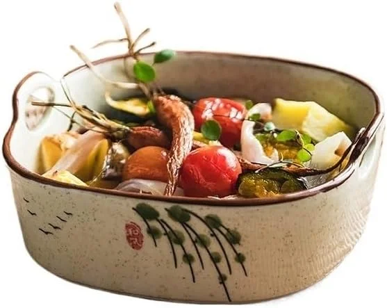 ظرف پخت و پز آشپزخانه، سینی برنج پخته شده در فر، ظرف سرامیکی دوتایی برای پخت، ظرف سالاد میوه سرخ شده خانگی، 590 میلی لیتر لوازم پخت و پز ظرف پخت و پز آشپزخانه، سینی برنج پخته شده در فر، ظرف سرامیکی دوتایی برای پخت، ظرف سالاد میوه سرخ شده خانگی، 590 میلی لیتر لوازم پخت و پز