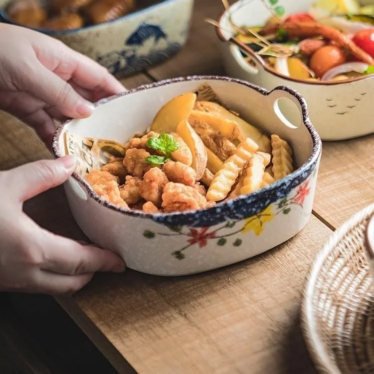 ظرف پخت و پز آشپزخانه، ظرف پخت دو گوش با ظرفیت 590 میلی لیتر، ظرف سالاد میوه سرخ شده خانگی، سینی برنج پخته شده در فر، ظروف غذاخوری سرامیکی ظرف پخت و پز آشپزخانه، ظرف پخت دو گوش با ظرفیت 590 میلی لیتر، ظرف سالاد میوه سرخ شده خانگی، سینی برنج پخته شده در فر، ظروف غذاخوری سرامیکی