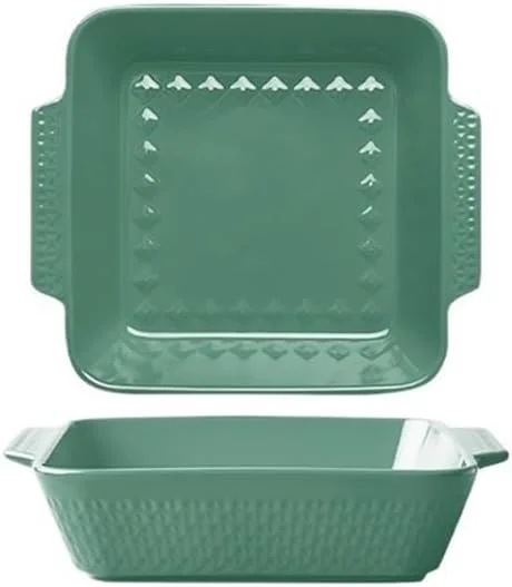 ظرف پخت و پز آشپزخانه، ظرف پخت با ظرفیت 1500 میلی لیتر، سینی پخت برنج پنیری، سینی فر مایکروویو مستطیلی بزرگ سرامیکی برای پخت و پز خانگی