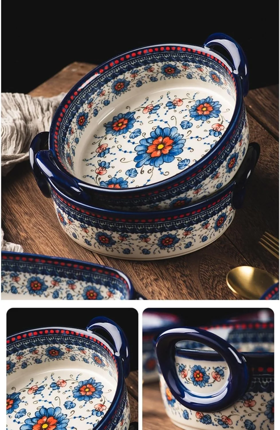 ظرف پخت آشپزخانه، ظرف 950 میلی لیتری با دسته، ظرف پخت دو گوش، ظروف غذاخوری سرامیکی عتیقه، لوازم پخت و پز ظرف پخت آشپزخانه، ظرف 950 میلی لیتری با دسته، ظرف پخت دو گوش، ظروف غذاخوری سرامیکی عتیقه، لوازم پخت و پز