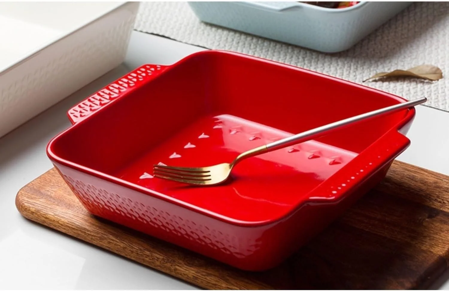 ظرف پخت و پز آشپزخانه، ظرف پخت با ظرفیت 1500 میلی لیتر، سینی پخت برنج پنیری، سینی فر مایکروویو مستطیلی بزرگ سرامیکی برای پخت و پز خانگی