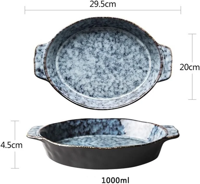 ظرف پخت لازانیا دایره ای سرامیکی عمیق با دسته، ظرفیت 1000 میلی لیتر، اندازه 11.5 اینچ، ظروف سرامیکی فر، ظروف پخت و پز ظرف پخت لازانیا دایره ای سرامیکی عمیق با دسته، ظرفیت 1000 میلی لیتر، اندازه 11.5 اینچ، ظروف سرامیکی فر، ظروف پخت و پز