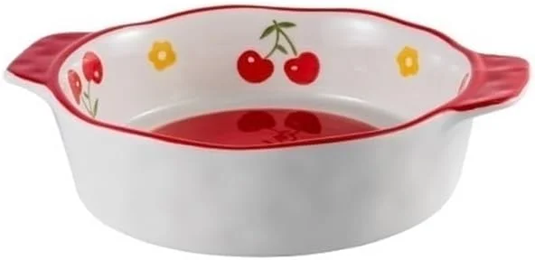 ظرف پخت سرامیکی فر با گوشه های دوتایی، ظرف پخت و پز عمیق مناسب برای برنج پخته شده با پنیر و سالاد، 1000 میلی لیتر (قرمز) ظرف پخت سرامیکی فر با گوشه های دوتایی، ظرف پخت و پز عمیق مناسب برای برنج پخته شده با پنیر و سالاد، 1000 میلی لیتر (قرمز)