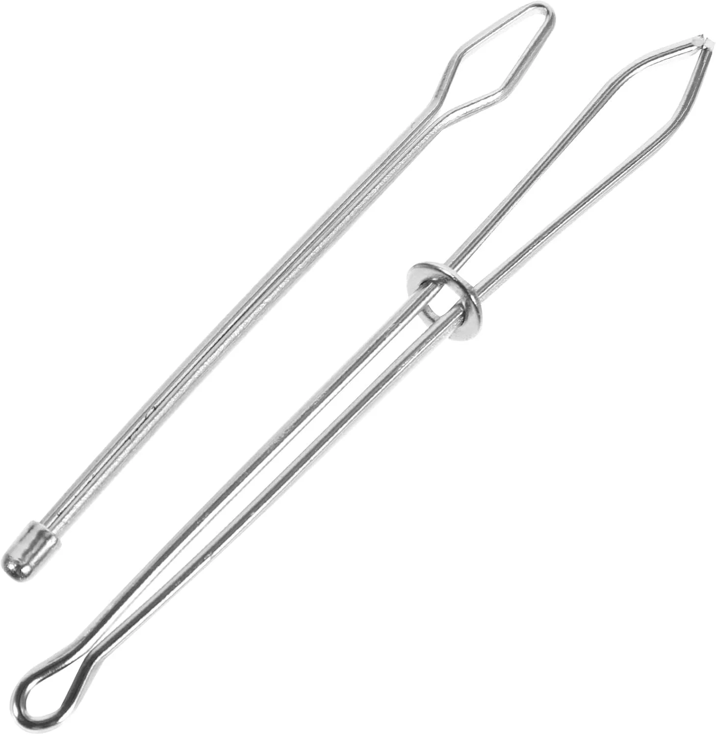گالپروموت 2 عددی ابزار نخ کشی طنابی نقره ای DIY، ابزار نخ کشی فلزی آسان کش با موچین، ابزار خیاطی برای لوازم خیاطی موچین الاستیک
