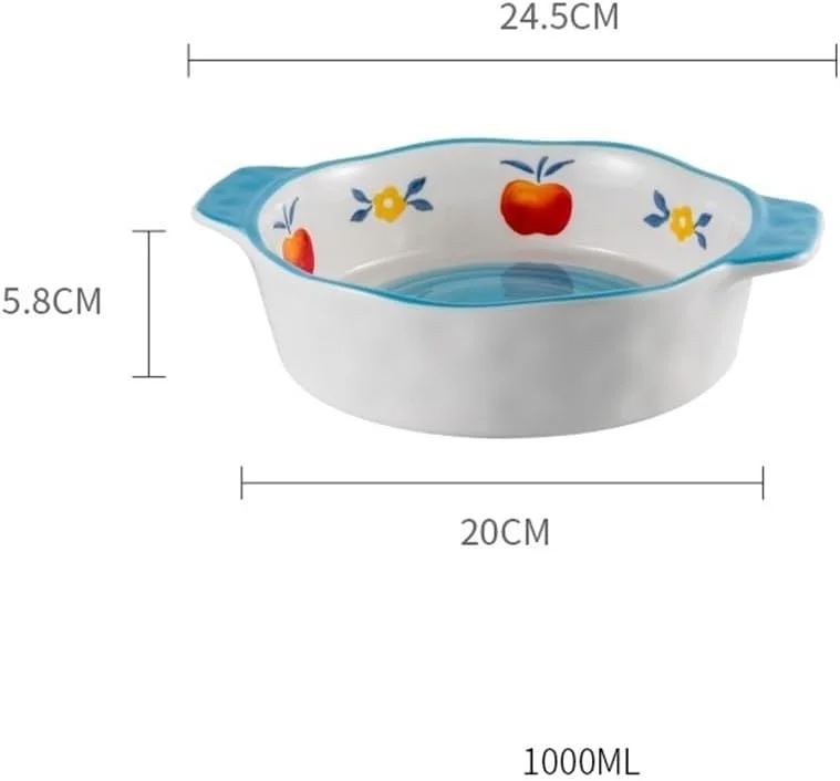 ظرف پخت سرامیکی فر با گوشه های دوتایی، ظرف پخت و پز عمیق مناسب برای برنج پخته شده با پنیر و سالاد، 1000 میلی لیتر (قرمز) ظرف پخت سرامیکی فر با گوشه های دوتایی، ظرف پخت و پز عمیق مناسب برای برنج پخته شده با پنیر و سالاد، 1000 میلی لیتر (قرمز)