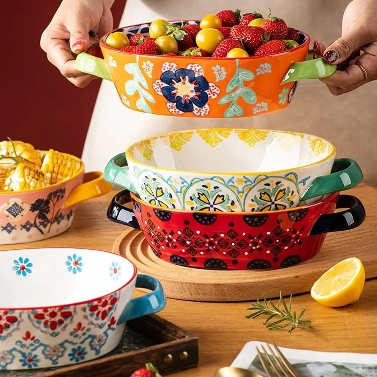 ظرف پخت لازانیا با ظرفیت 800 میلی لیتر مناسب برای پخت، کیک، آشپزخانه، مایکروویو، ظروف سرامیکی ایمن برای شستشو در ماشین ظرفشویی، لوازم پخت و پز با دستگیره ظرف پخت لازانیا با ظرفیت 800 میلی لیتر مناسب برای پخت، کیک، آشپزخانه، مایکروویو، ظروف سرامیکی ایمن برای شستشو در ماشین ظرفشویی، لوازم پخت و پز با دستگیره