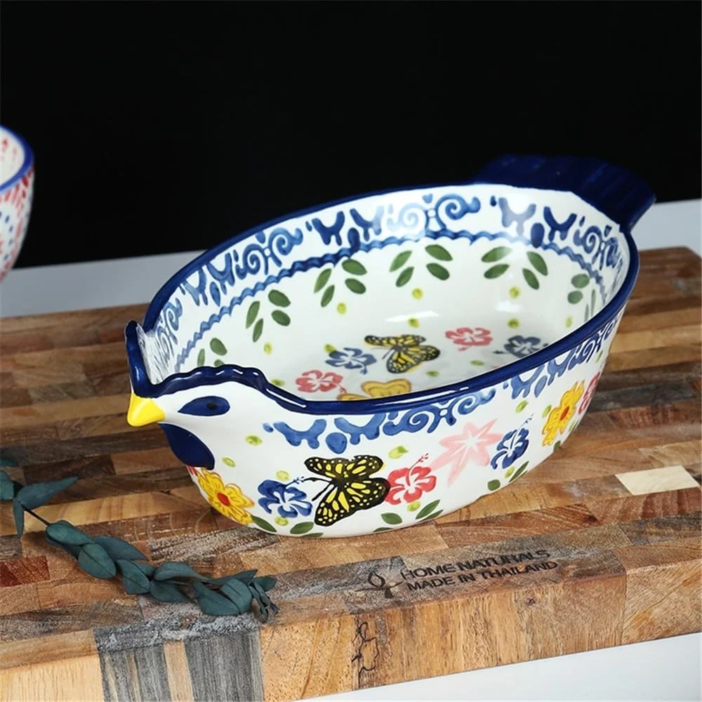 ظرف پخت سرامیکی آشپزخانه، سینی پخت چند منظوره با ظرفیت بزرگ 807 میلی لیتر، سینی برنج پخته شده با دسته دوتایی خلاقانه، لوازم پخت و پز