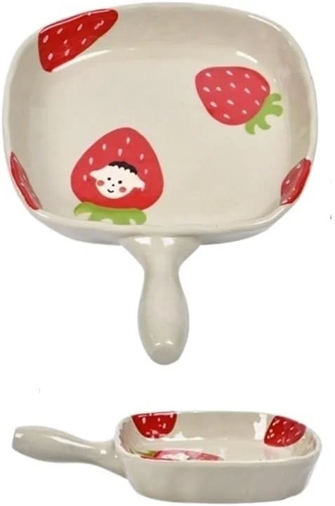 ظرف پخت و پز آشپزخانه، سینی پخت چند منظوره خانگی مقاوم در برابر حرارت بالا، ساخته شده از سرامیک رنگی زیر لعاب با یک دسته برای پخت و پز در مایکروویو ظرف پخت و پز آشپزخانه، سینی پخت چند منظوره خانگی مقاوم در برابر حرارت بالا، ساخته شده از سرامیک رنگی زیر لعاب با یک دسته برای پخت و پز در مایکروویو