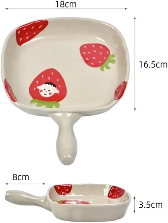 ظرف پخت و پز آشپزخانه، سینی پخت چند منظوره خانگی مقاوم در برابر حرارت بالا، ساخته شده از سرامیک رنگی زیر لعاب با یک دسته برای پخت و پز در مایکروویو ظرف پخت و پز آشپزخانه، سینی پخت چند منظوره خانگی مقاوم در برابر حرارت بالا، ساخته شده از سرامیک رنگی زیر لعاب با یک دسته برای پخت و پز در مایکروویو