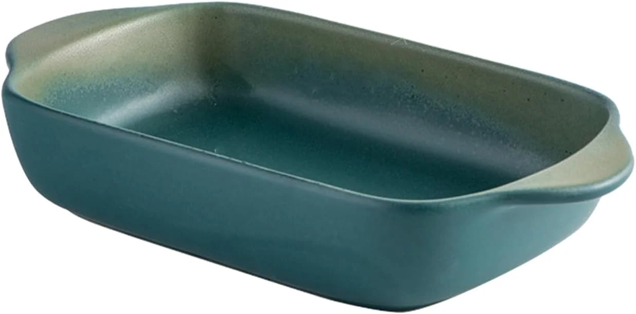 ظرف پخت سرامیکی خانگی به سبک ژاپنی، طرح کوره ای زیر لعابی خلاقانه با دو دستگیره - مربع 9.5 اینچ سبز ظرف پخت سرامیکی خانگی به سبک ژاپنی، طرح کوره ای زیر لعابی خلاقانه با دو دستگیره - مربع 9.5 اینچ سبز