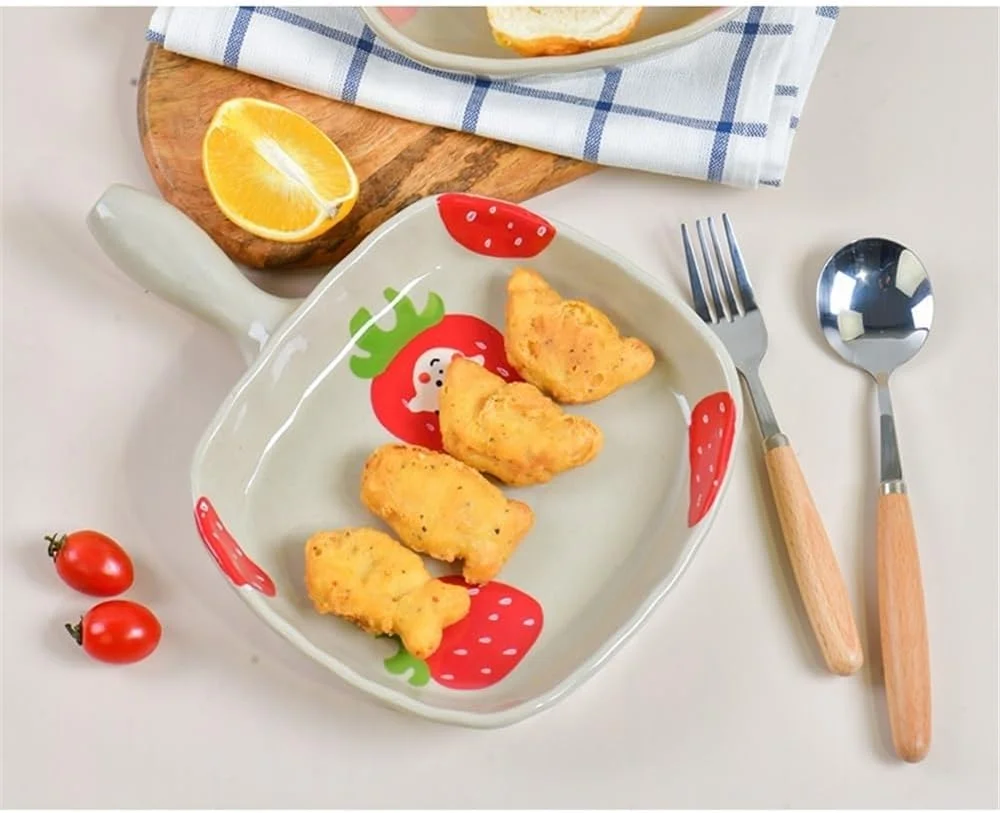 ظرف پخت و پز آشپزخانه، سینی پخت چند منظوره خانگی مقاوم در برابر حرارت بالا، ساخته شده از سرامیک رنگی زیر لعاب با یک دسته برای پخت و پز در مایکروویو ظرف پخت و پز آشپزخانه، سینی پخت چند منظوره خانگی مقاوم در برابر حرارت بالا، ساخته شده از سرامیک رنگی زیر لعاب با یک دسته برای پخت و پز در مایکروویو