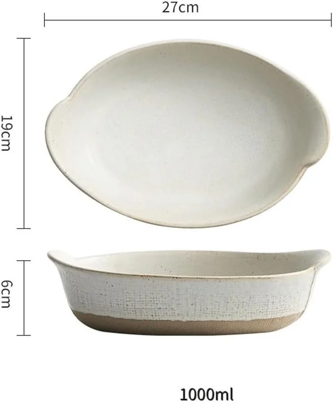 ظرف پخت برنج پنیری ژاپنی کلاسیک 500 میلی لیتری، کاسه سالاد خلاقانه، ظروف مستطیلی سرامیکی زبر برای پخت و پز (سفید) ظرف پخت برنج پنیری ژاپنی کلاسیک 500 میلی لیتری، کاسه سالاد خلاقانه، ظروف مستطیلی سرامیکی زبر برای پخت و پز (سفید)