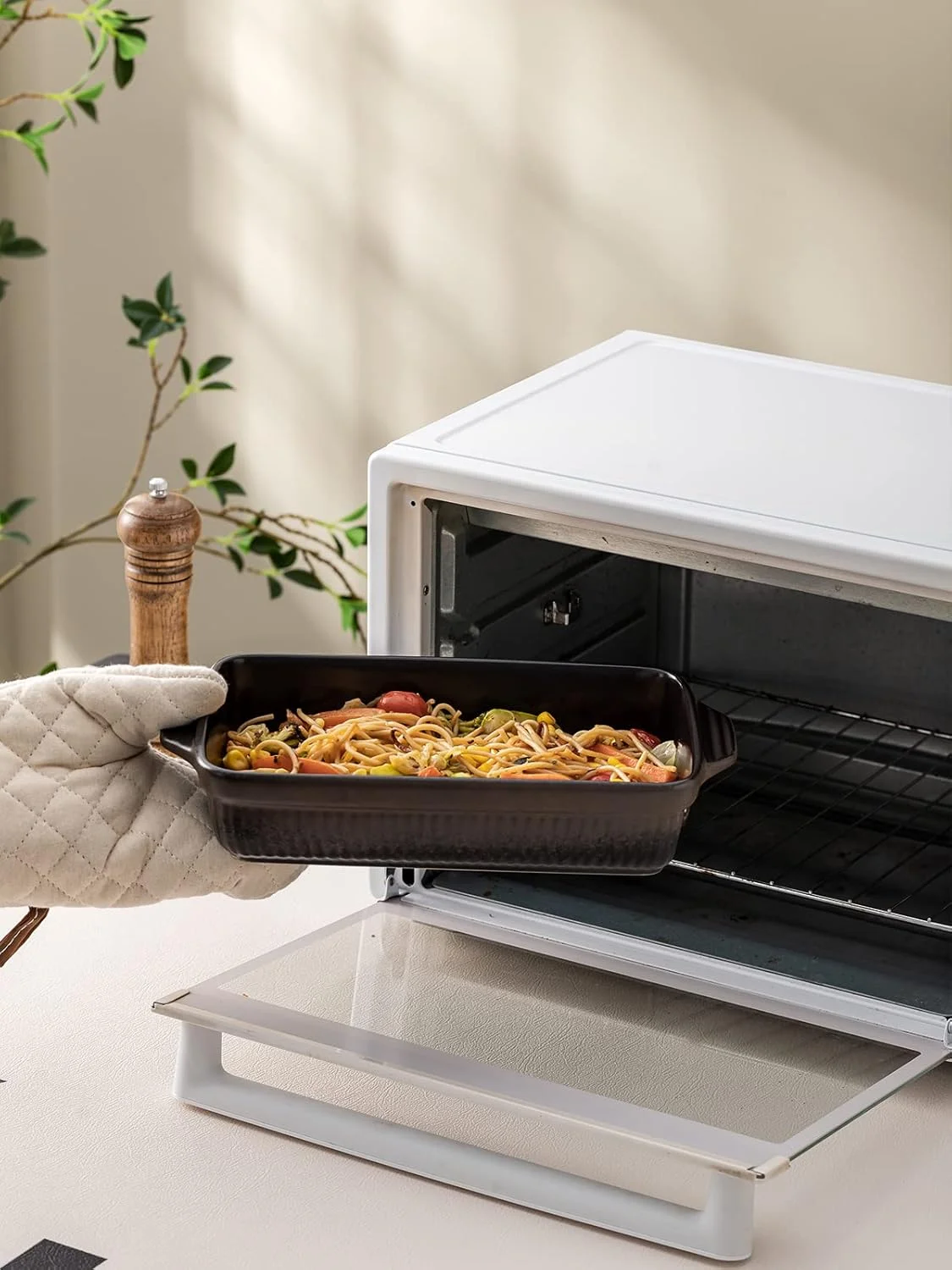 ظروف پخت سرامیکی Kanwone، قالب های مستطیلی لازانیا، ظروف خوراک پزی، ست ظروف پخت برای آشپزی، آشپزخانه، شام کیک، 23x33 سانتی متر، سری راه راه - لعاب واکنش پذیر (مشکی مات) ظروف پخت سرامیکی Kanwone، قالب های مستطیلی لازانیا، ظروف خوراک پزی، ست ظروف پخت برای آشپزی، آشپزخانه، شام کیک، 23x33 سانتی متر، سری راه راه - لعاب واکنش پذیر (مشکی مات)