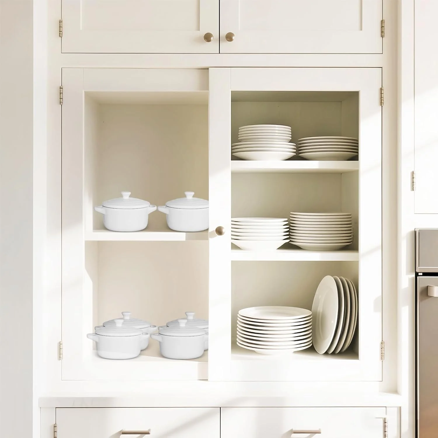 ظرف کممبر پزی Hioph با درب، ظرف سرامیکی سفید 14 سانتی متری برای فر، ظرف پنیر پزی برای کممبر، بری پخته، فوندو، دیپ، قابل استفاده در فر و مایکروویو ظرف کممبر پزی Hioph با درب، ظرف سرامیکی سفید 14 سانتی متری برای فر، ظرف پنیر پزی برای کممبر، بری پخته، فوندو، دیپ، قابل استفاده در فر و مایکروویو