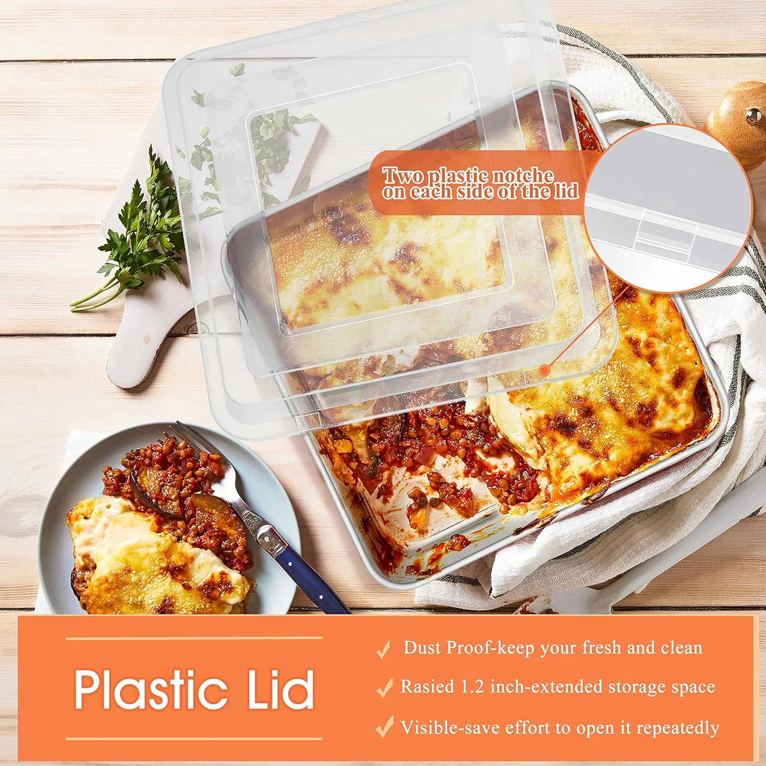 قالب کیک مربعی 20x20 سانتی متری Herogo، ست 4 تایی قالب پخت کیک و شیرینی مستطیلی استیل ضد زنگ با درب، مناسب برای لازانیا و کیک براونی، سالم و قابل شستشو در ماشین ظرفشویی قالب کیک مربعی 20x20 سانتی متری Herogo، ست 4 تایی قالب پخت کیک و شیرینی مستطیلی استیل ضد زنگ با درب، مناسب برای لازانیا و کیک براونی، سالم و قابل شستشو در ماشین ظرفشویی