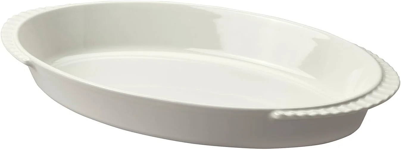HÖSTAGILLE Oven dish, off-white, 54x30 cm HÖSTAGILLE Oven dish, off-white, 54x30 cm