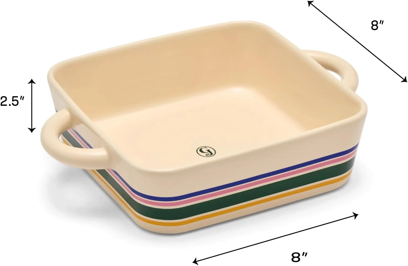 ظرف سرامیکی راه راه Great Jones Little Hottie | سایز 8x8 | مناسب برای فر تا دمای 260 درجه سانتیگراد | قابل شستشو در ماشین ظرفشویی، فریزر و مایکروویو | قابل حمل و کم حجم | ایده آل برای پخت و پز در مقیاس کوچک، پخت و برشته کردن ظرف سرامیکی راه راه Great Jones Little Hottie | سایز 8x8 | مناسب برای فر تا دمای 260 درجه سانتیگراد | قابل شستشو در ماشین ظرفشویی، فریزر و مایکروویو | قابل حمل و کم حجم | ایده آل برای پخت و پز در مقیاس کوچک، پخت و برشته کردن