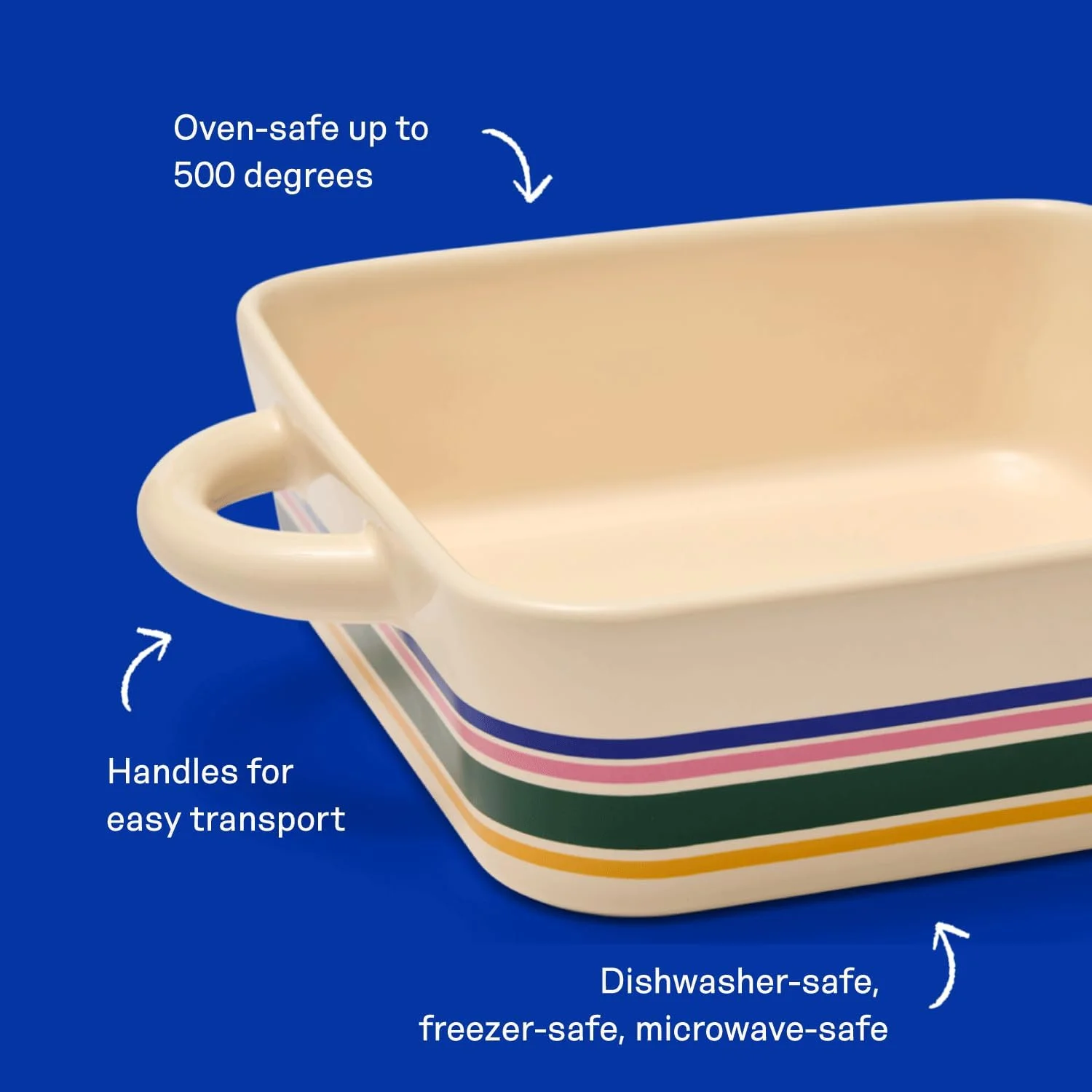 ظرف سرامیکی راه راه Great Jones Little Hottie | سایز 8x8 | مناسب برای فر تا دمای 260 درجه سانتیگراد | قابل شستشو در ماشین ظرفشویی، فریزر و مایکروویو | قابل حمل و کم حجم | ایده آل برای پخت و پز در مقیاس کوچک، پخت و برشته کردن ظرف سرامیکی راه راه Great Jones Little Hottie | سایز 8x8 | مناسب برای فر تا دمای 260 درجه سانتیگراد | قابل شستشو در ماشین ظرفشویی، فریزر و مایکروویو | قابل حمل و کم حجم | ایده آل برای پخت و پز در مقیاس کوچک، پخت و برشته کردن