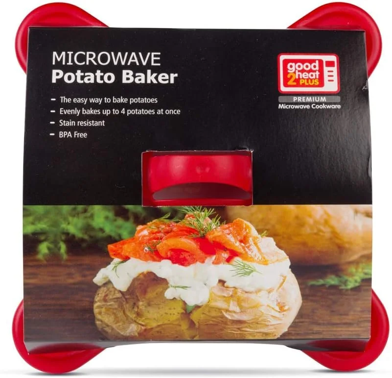 دستگاه پخت سیب زمینی در مایکروویو گود تو هیت پلاس، قرمز دستگاه پخت سیب زمینی در مایکروویو گود تو هیت پلاس، قرمز