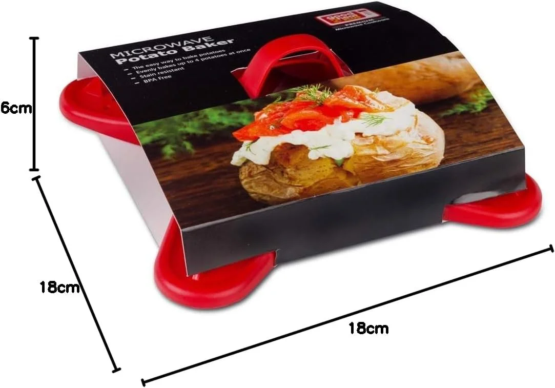 دستگاه پخت سیب زمینی در مایکروویو گود تو هیت پلاس، قرمز دستگاه پخت سیب زمینی در مایکروویو گود تو هیت پلاس، قرمز