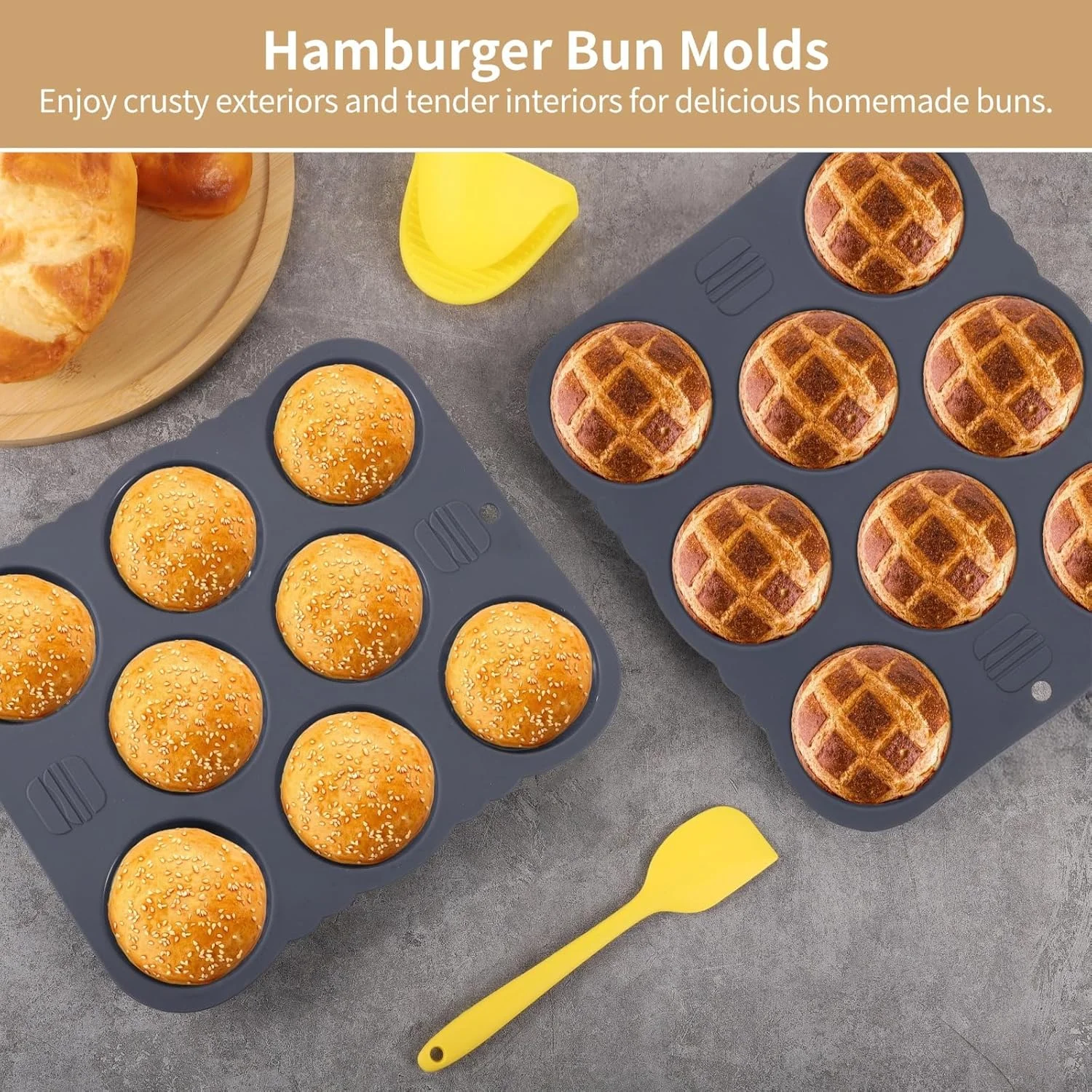 قالب های نان همبرگر FELISTORY برای پخت قالب های نان همبرگر FELISTORY برای پخت