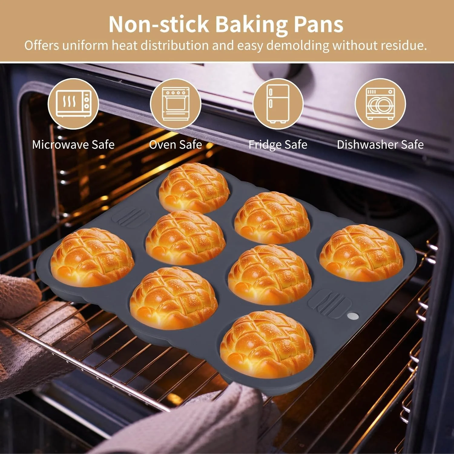 قالب های نان همبرگر FELISTORY برای پخت قالب های نان همبرگر FELISTORY برای پخت