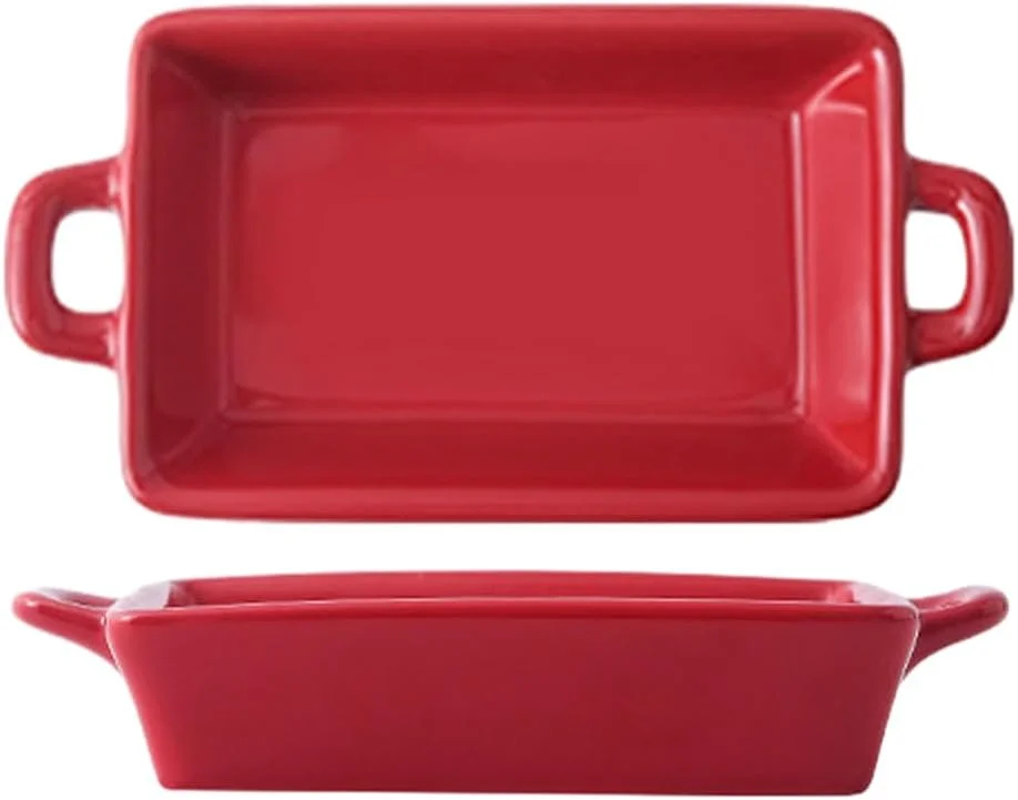 ظرف پخت سرامیکی مستطیلی دو گوش طرح اروپایی، ساده، خاص، خلاقانه و ظریف - قرمز کوچک ظرف پخت سرامیکی مستطیلی دو گوش طرح اروپایی، ساده، خاص، خلاقانه و ظریف - قرمز کوچک