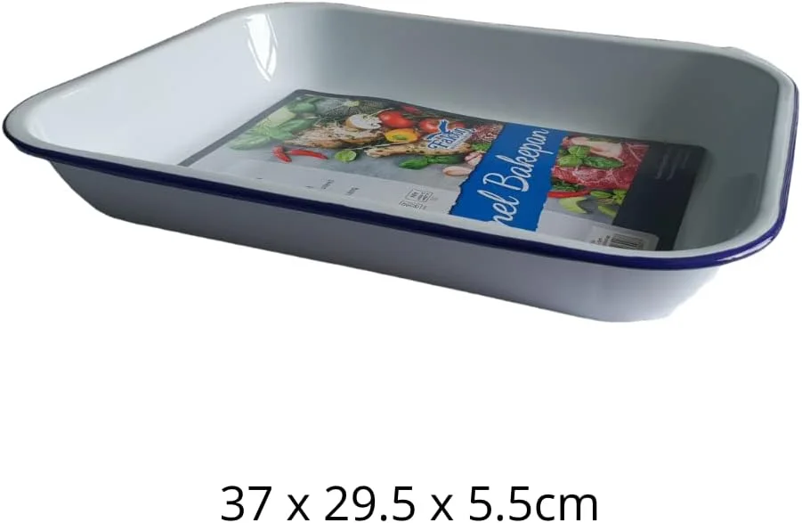 ظرف پخت لعابی فالکون آبی و سفید بزرگ 37 × 29.5 × 6 سانتی متر سینی برشته کردن و پخت (61037) ظرف پخت لعابی فالکون آبی و سفید بزرگ 37 × 29.5 × 6 سانتی متر سینی برشته کردن و پخت (61037)