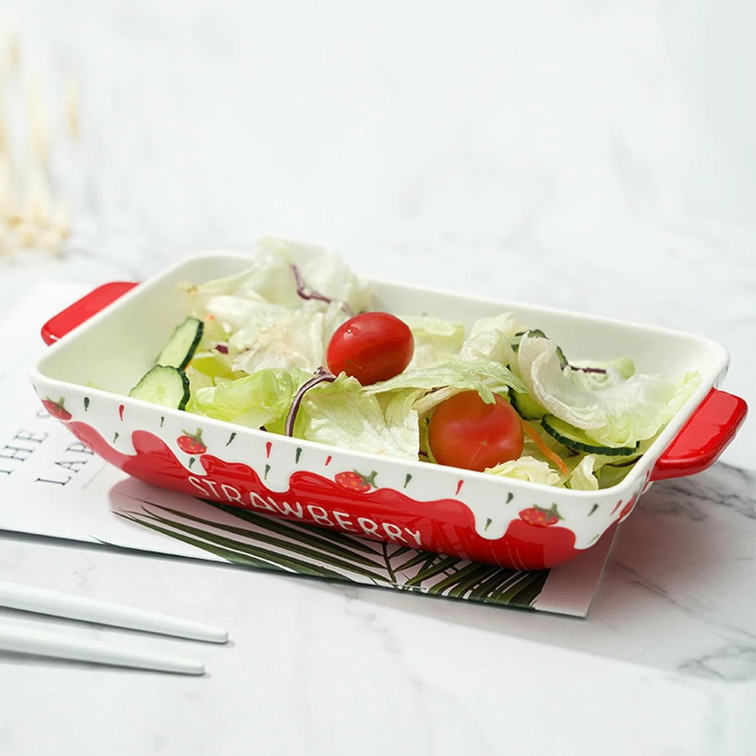 ظرف پخت سرامیکی مستطیلی دو گوش طرح اروپایی، ساده، خاص، خلاقانه و ظریف - قرمز کوچک ظرف پخت سرامیکی مستطیلی دو گوش طرح اروپایی، ساده، خاص، خلاقانه و ظریف - قرمز کوچک