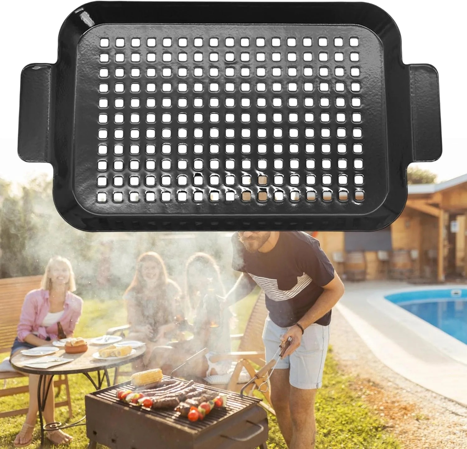 ست تابه گریل منفذدار، افزایش دهنده طعم دودی، تمیز کردن آسان، قابل شستشو در ماشین ظرفشویی، نگهداری ظریف، ضروری برای پخت و پز در فضای باز، تابه گریل طعم دهنده ست تابه گریل منفذدار، افزایش دهنده طعم دودی، تمیز کردن آسان، قابل شستشو در ماشین ظرفشویی، نگهداری ظریف، ضروری برای پخت و پز در فضای باز، تابه گریل طعم دهنده