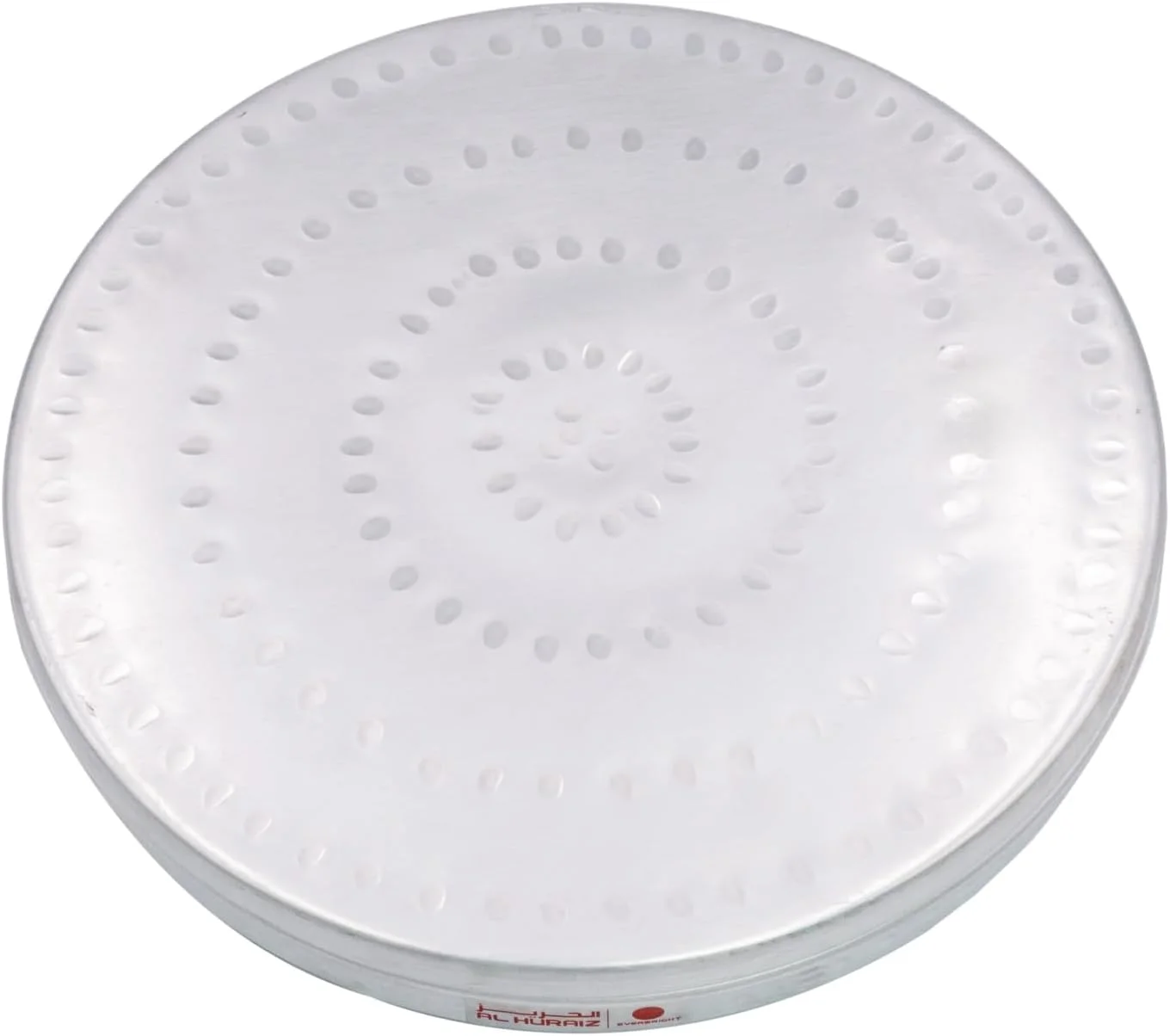 ظرف دایره ای آلومینیومی چکش کاری شده اوربرایت با درب برای پخت کنافه، باسبوسا - صفحه گرد پخت و پز سنگین با پوشش برای آشپزخانه (10 اینچ)