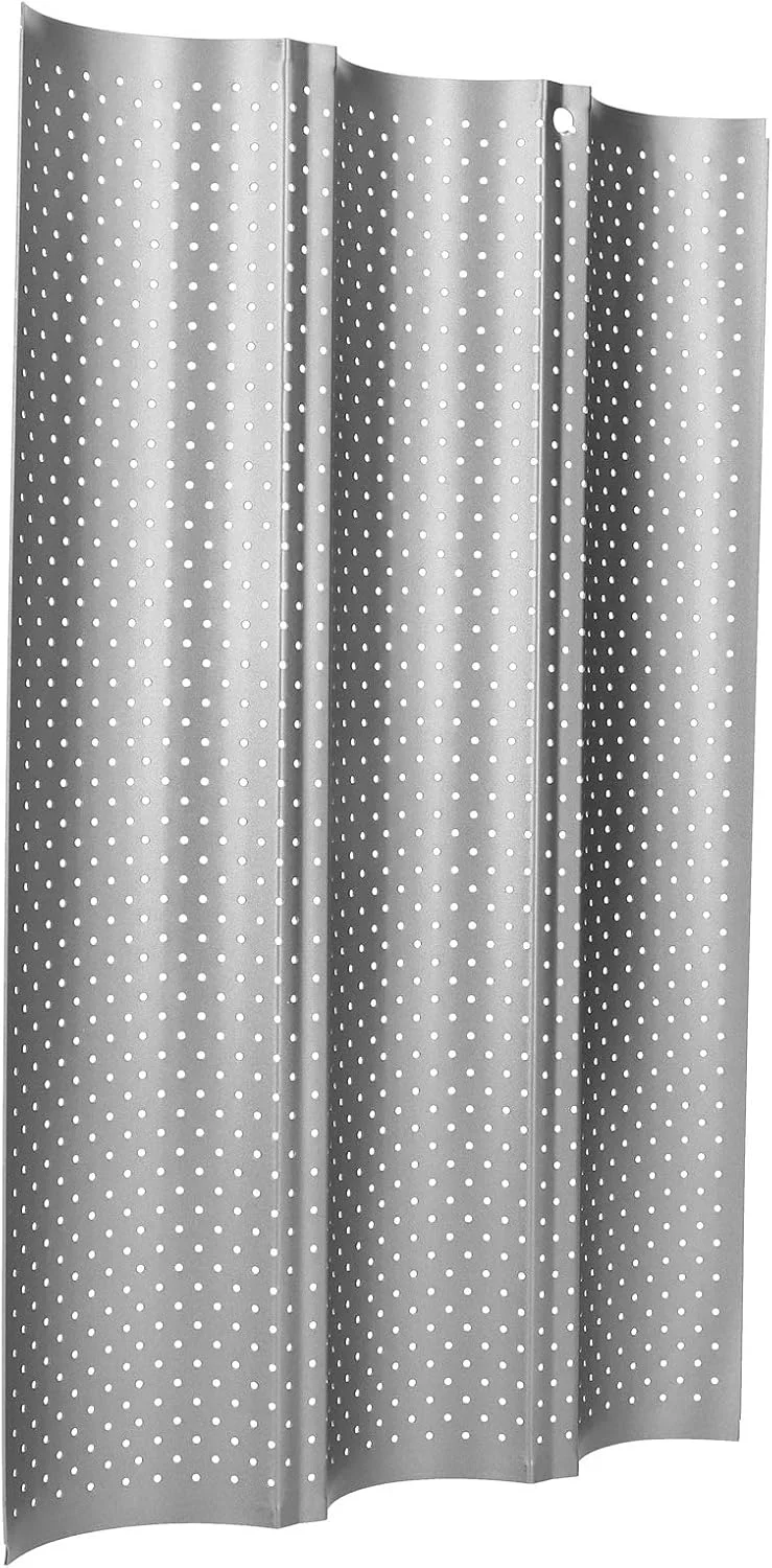 سینی فر OVAQUIXI، سینی پخت نان فرانسوی، موج های چند شیار نچسب، فولاد ضد زنگ، عمر طولانی تر برای باگت، ایده آل برای پخت و پز (سه شیار) سینی فر OVAQUIXI، سینی پخت نان فرانسوی، موج های چند شیار نچسب، فولاد ضد زنگ، عمر طولانی تر برای باگت، ایده آل برای پخت و پز (سه شیار)