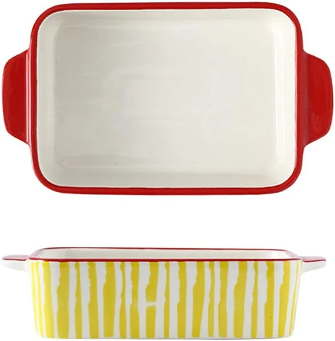 ظروف پخت سرامیکی، ظروف پخت مستطیلی چینی نچسب (تک رنگ) ظروف پخت سرامیکی، ظروف پخت مستطیلی چینی نچسب (تک رنگ)