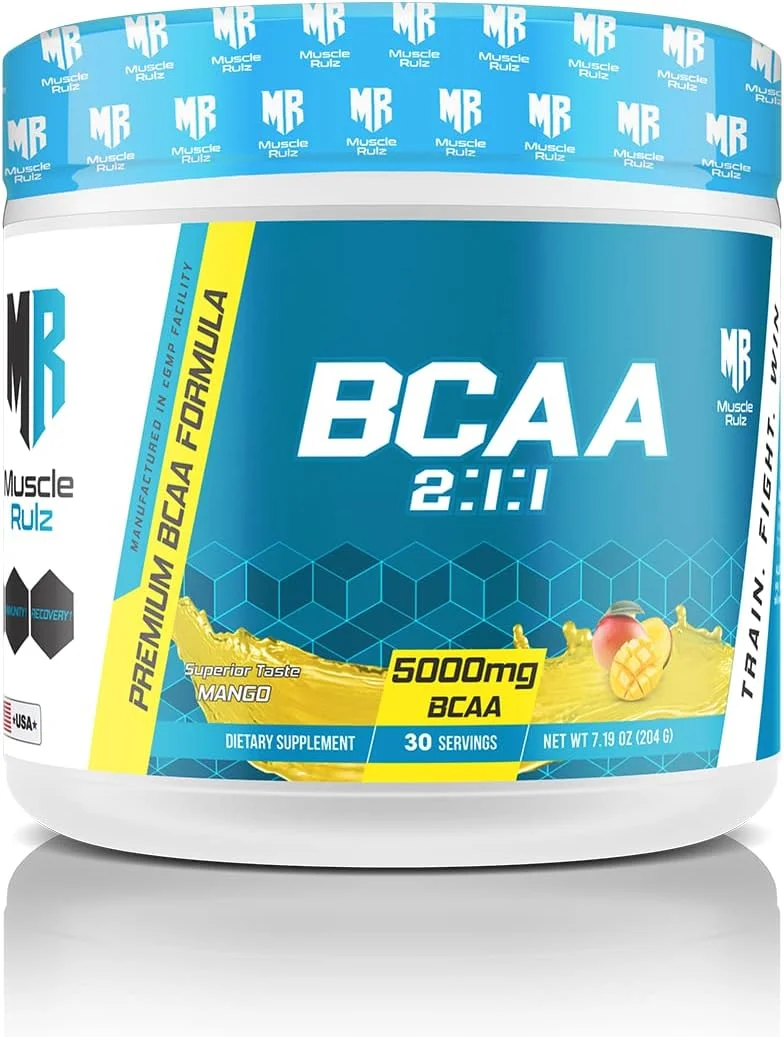 Muscle Rulz BCAA - فرمول BCAA پریمیوم - 5000 میلی گرم - 30 سروینگ (انبه)