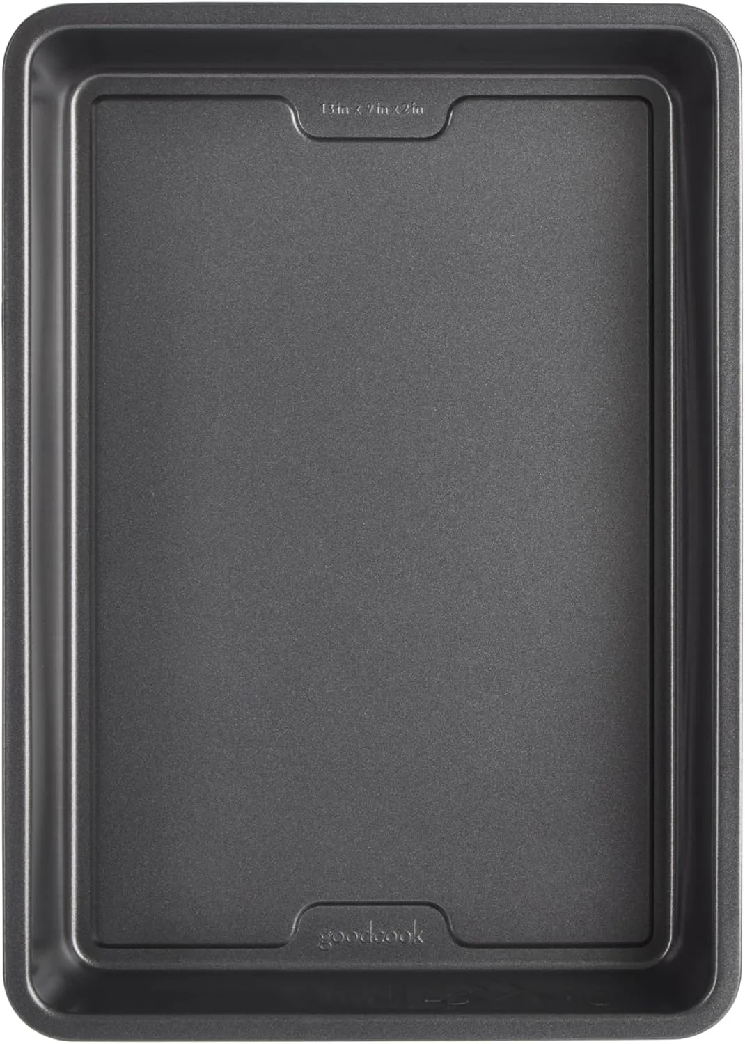 قالب مستطیلی پخت GoodCook PRO، نچسب، مقاوم در برابر تاب برداشتن و خراش، قابل شستشو در ماشین ظرفشویی، ساختار فولاد کربنی برای پخت یکنواخت، قابل استفاده در فر تا دمای 250 درجه سانتیگراد، 23x33 سانتی متر، خاکستری
