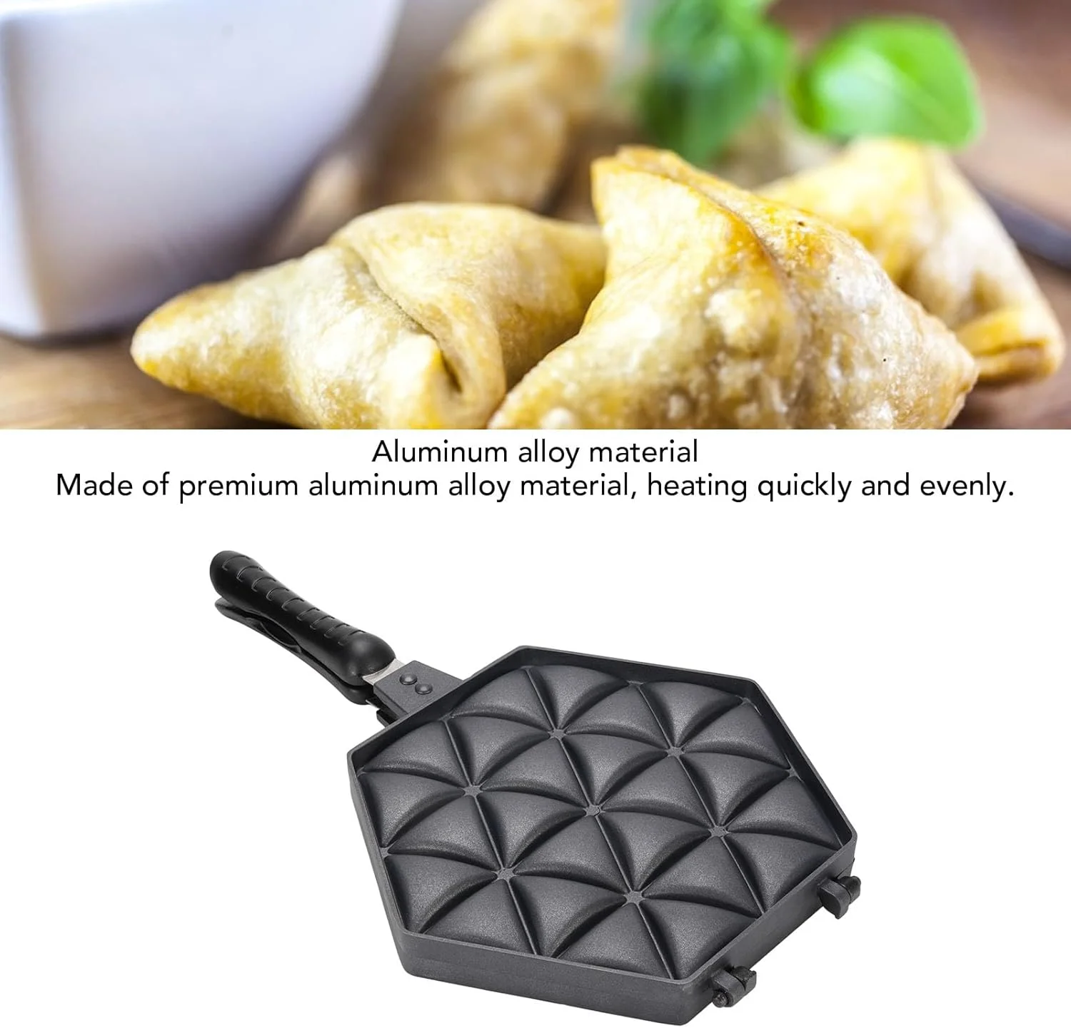 تابه سمبوسه ساز جدید Oreilet، صفحه پخت و پز آلیاژ آلومینیوم ممتاز نچسب با راندمان بالا، تابه پخت سمبوسه برای پخت و پز خانگی چندتایی به طور همزمان تابه سمبوسه ساز جدید Oreilet، صفحه پخت و پز آلیاژ آلومینیوم ممتاز نچسب با راندمان بالا، تابه پخت سمبوسه برای پخت و پز خانگی چندتایی به طور همزمان