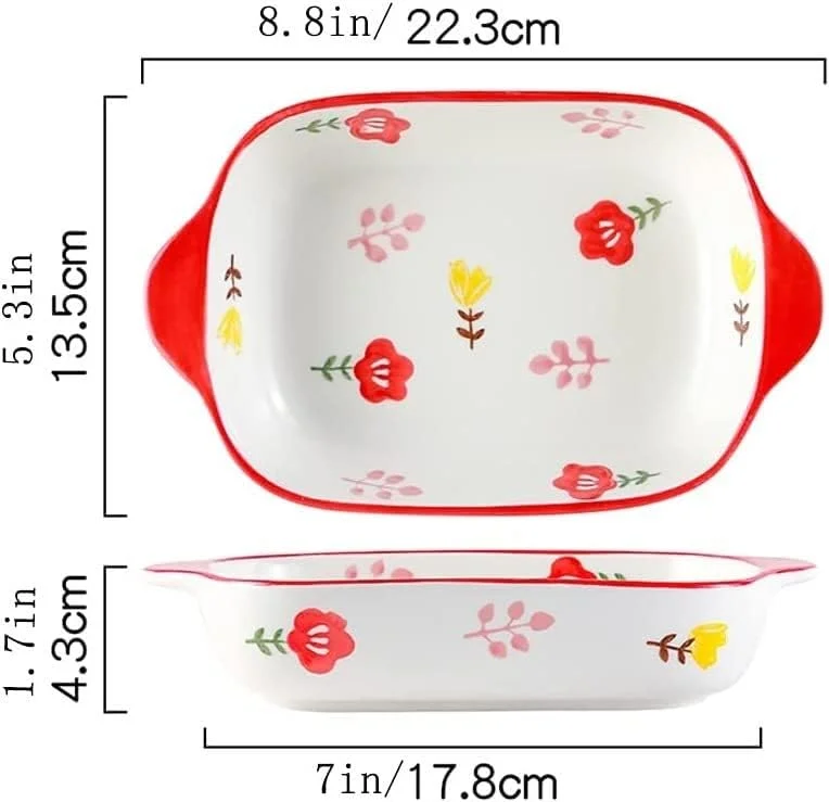 Ceramics Baking Dishes ceramic dishes bakeware 8.8 Inch Ceramic Baking Dish for Oven Roasting Lasagna Pan (B) Ceramics Baking Dishes ceramic dishes bakeware 8.8 Inch Ceramic Baking Dish for Oven Roasting Lasagna Pan (B)