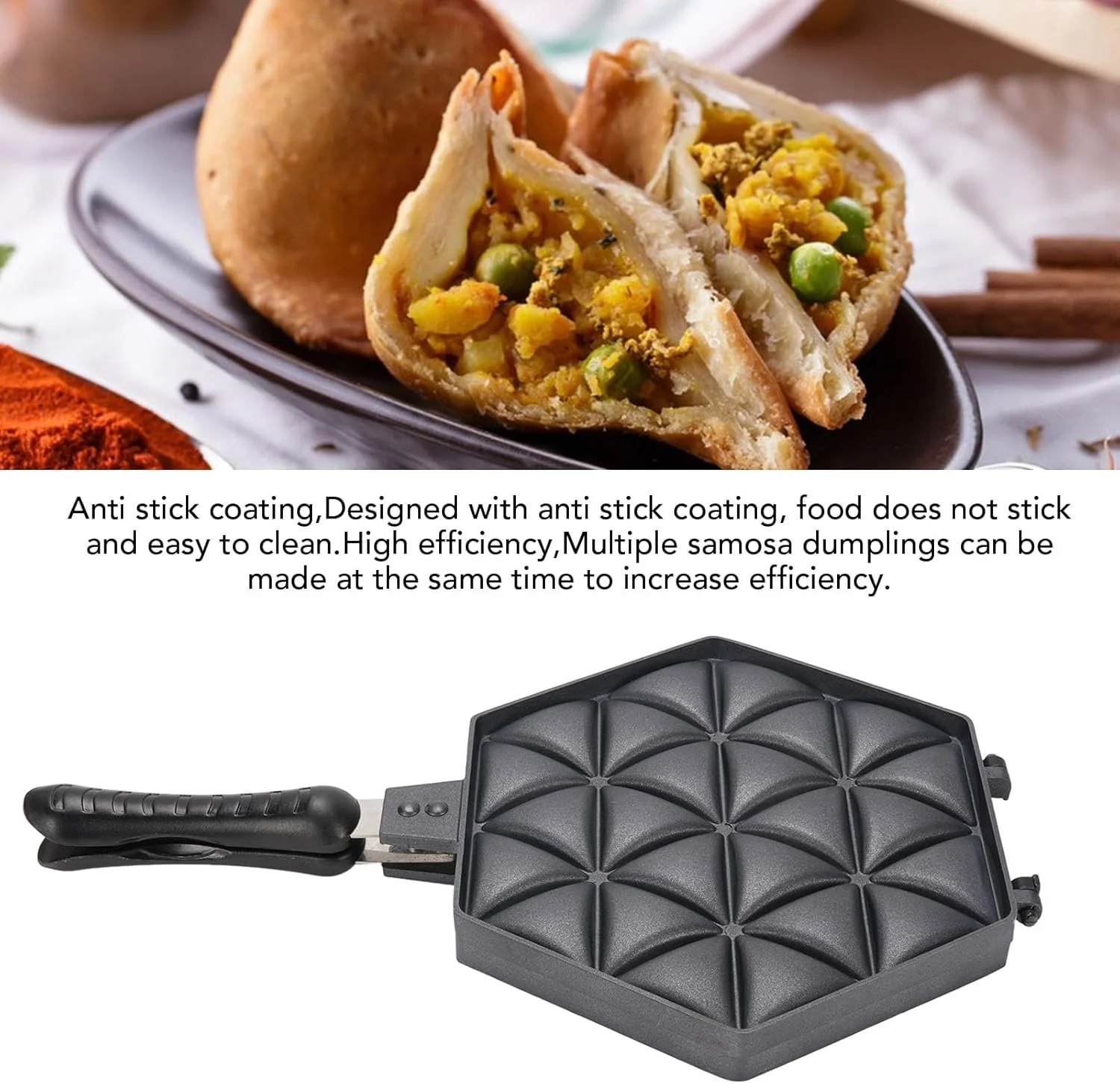 تابه سمبوسه نچسب Luqeeg، صفحه پخت دامپلینگ آلیاژ آلومینیوم با گرمایش سریع و یکنواخت، انواع خوراکی های پخته شده را در خانه با تجربه آشپزی لذت بخش ایجاد کنید تابه سمبوسه نچسب Luqeeg، صفحه پخت دامپلینگ آلیاژ آلومینیوم با گرمایش سریع و یکنواخت، انواع خوراکی های پخته شده را در خانه با تجربه آشپزی لذت بخش ایجاد کنید