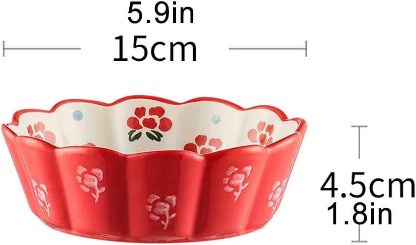 Ceramic Baking Dishes Bakeware Porcelain Round Quiche Flan Dish Traditional Porcelain (B) Ceramic Baking Dishes Bakeware Porcelain Round Quiche Flan Dish Traditional Porcelain (B)