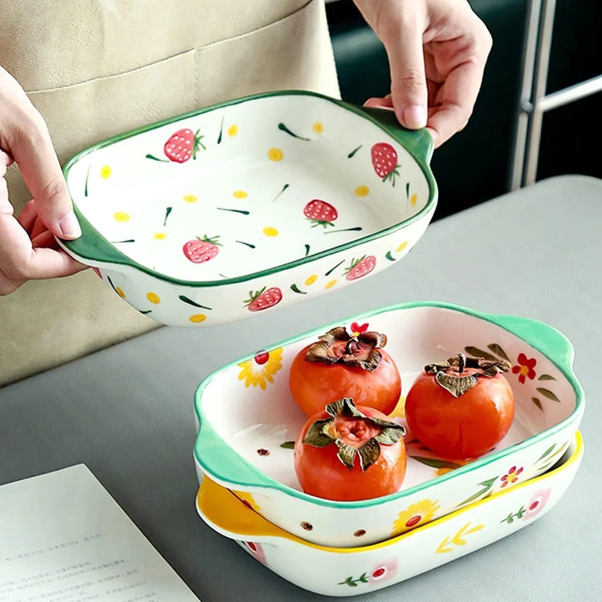 Ceramics Baking Dishes ceramic dishes bakeware 8.8 Inch Ceramic Baking Dish for Oven Roasting Lasagna Pan (B) Ceramics Baking Dishes ceramic dishes bakeware 8.8 Inch Ceramic Baking Dish for Oven Roasting Lasagna Pan (B)