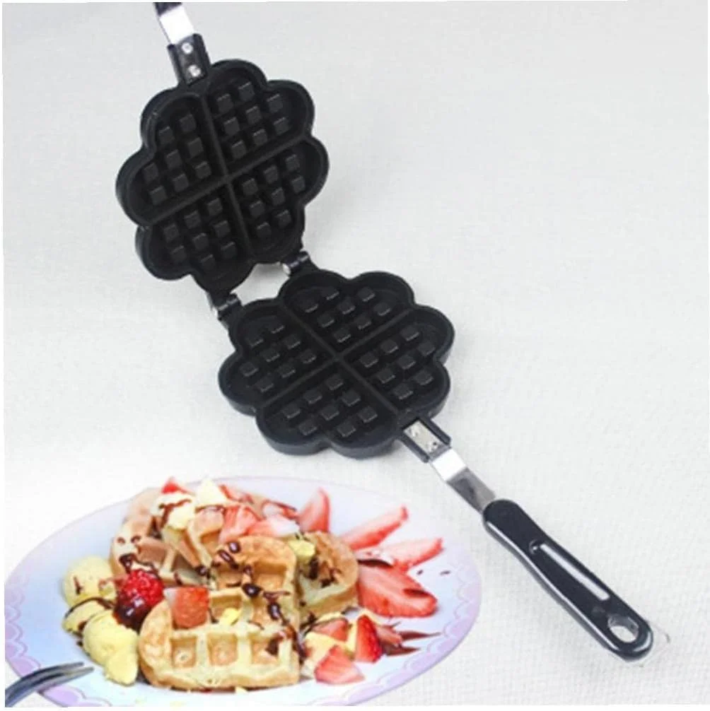 تابه نچسب تک عددی طرح قلب، تابه پخت چند منظوره، بشقاب صبحانه، مناسب برای پخت تخم مرغ به سبک هنگ کنگی